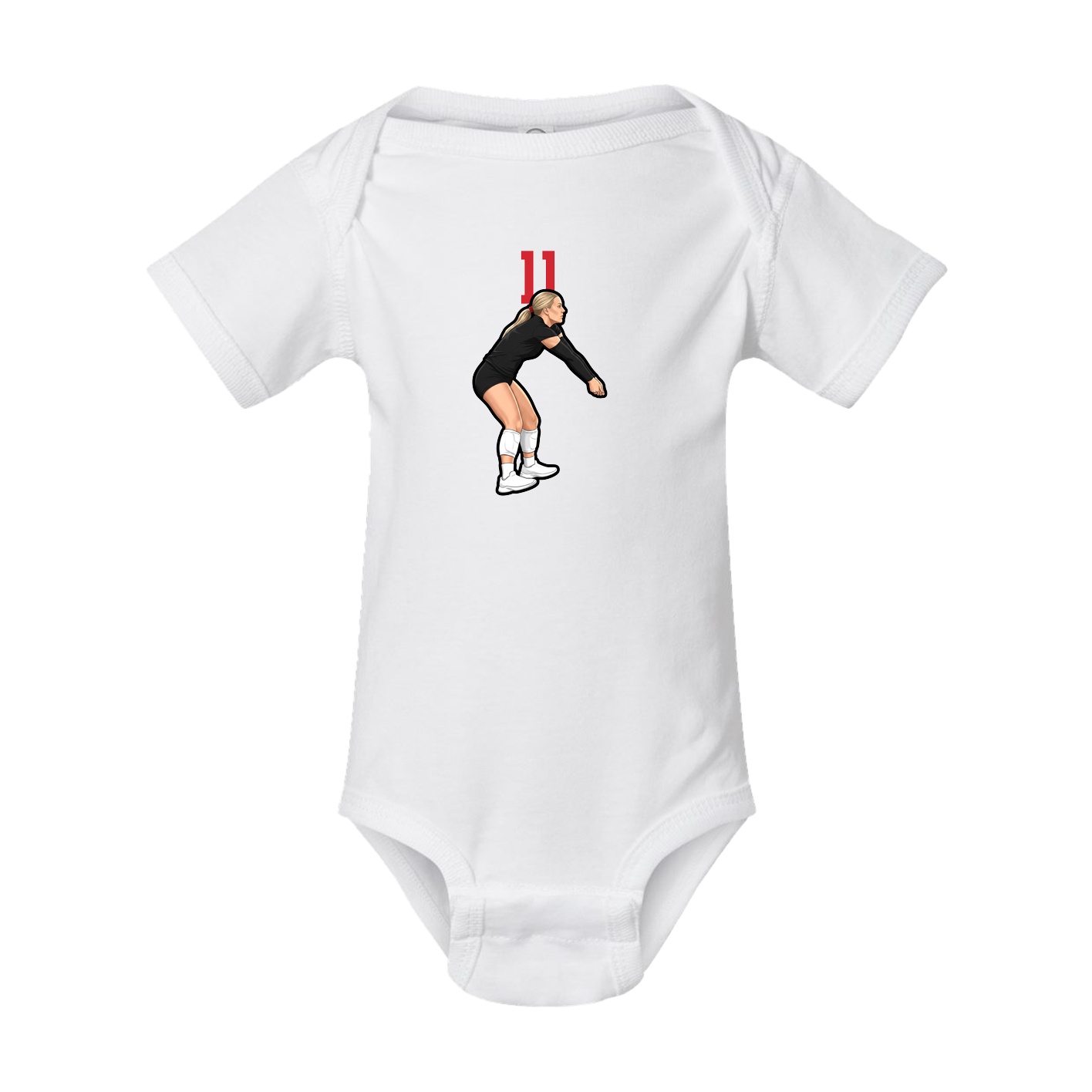Baby Onesie — Number Top in White