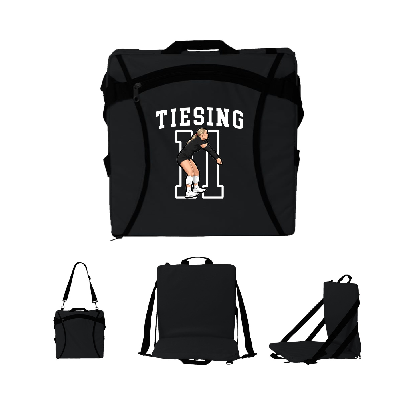 Folding Stadium Seat — Shirsey in Black