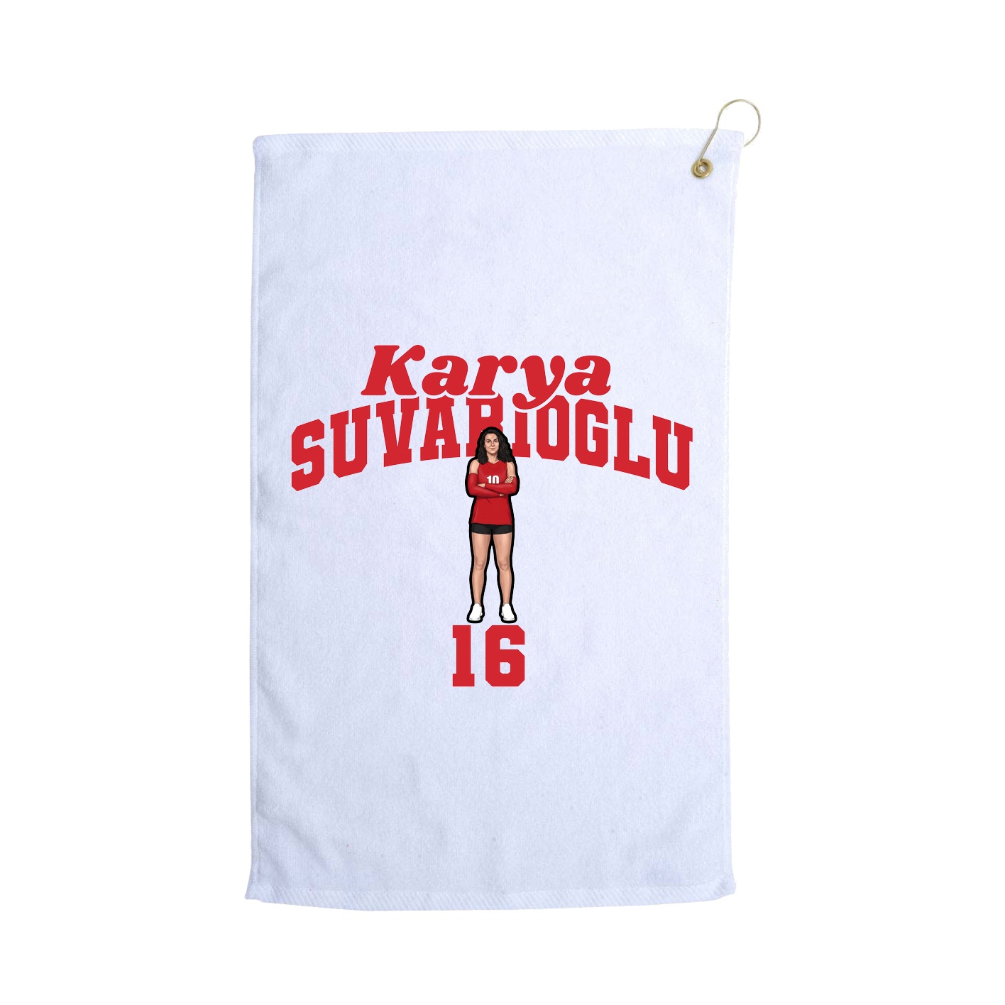 Golf Towel — Signature Arch in White