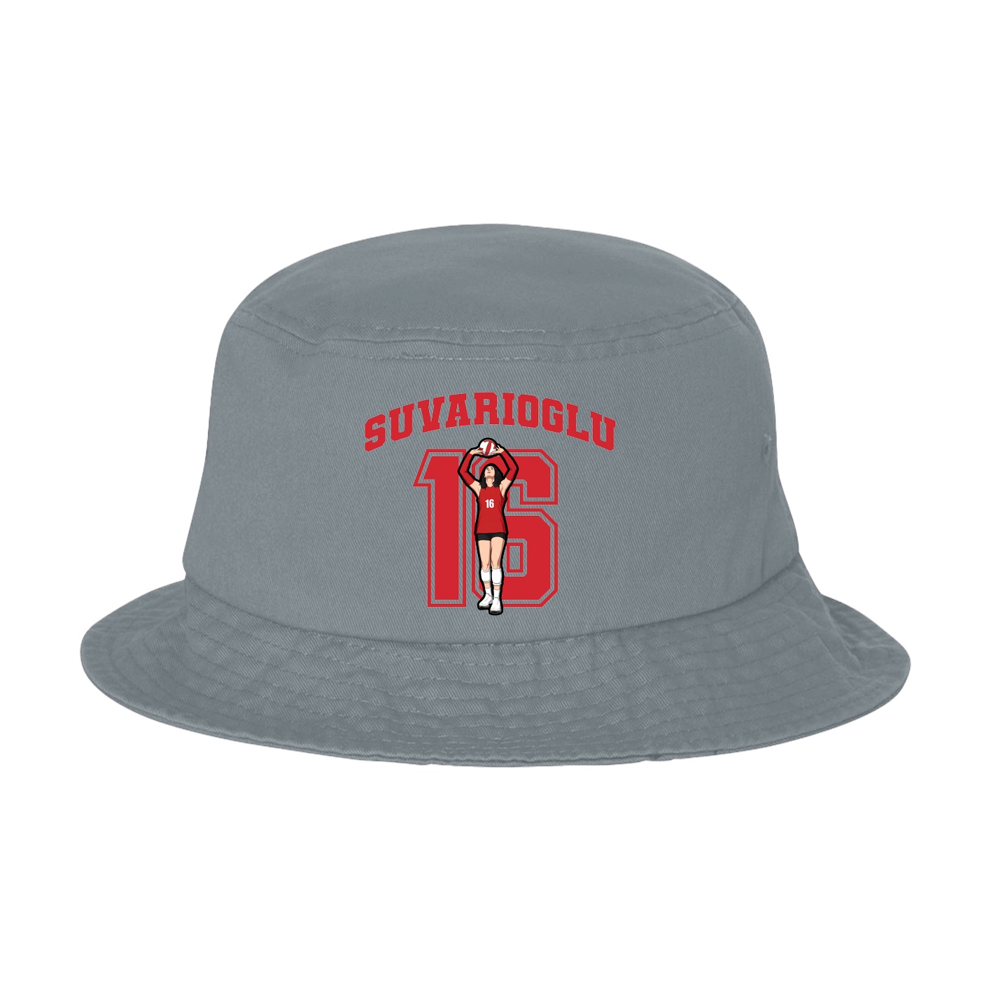 Bucket Cap — Number in Grey