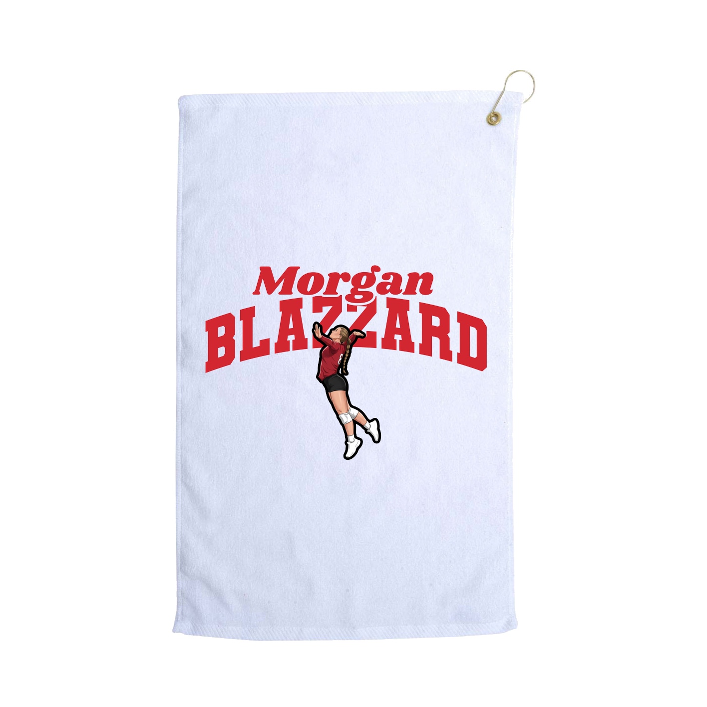 Golf Towel — Signature Arch in White