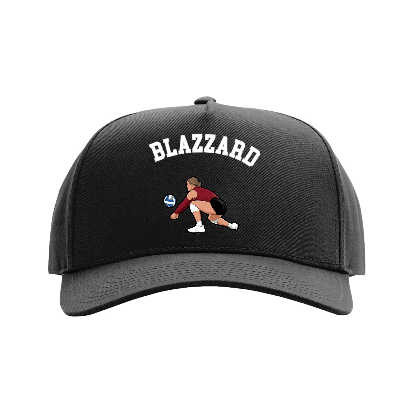 Full Fabric Five-Panel Champ Cap — Shirsey Arch in Black