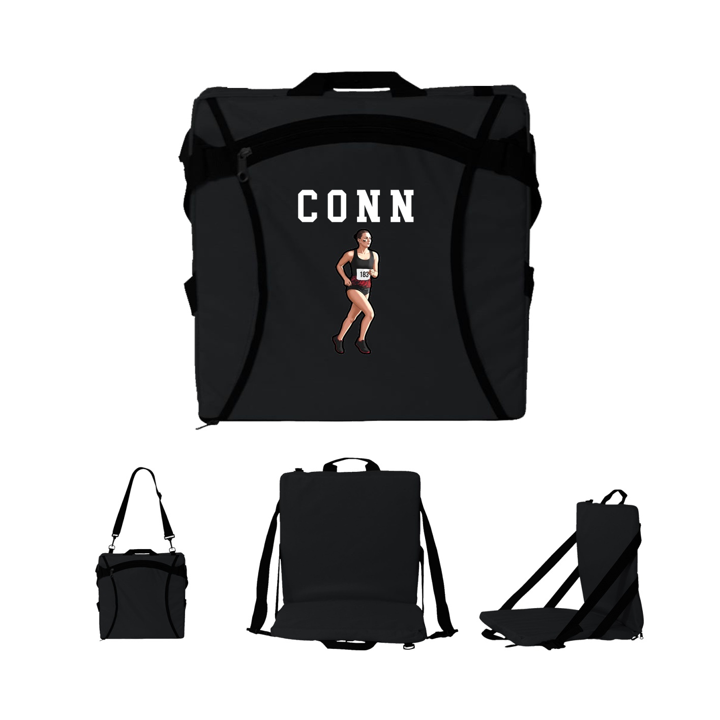 Folding Stadium Seat — Shirsey in Black