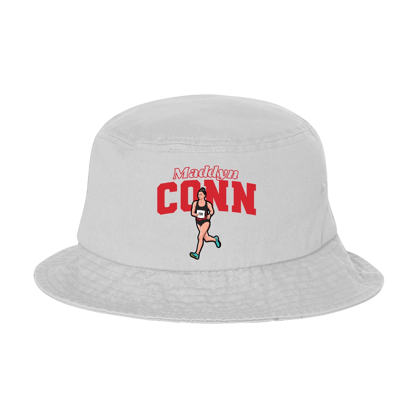 Bucket Cap — Name Arch in White