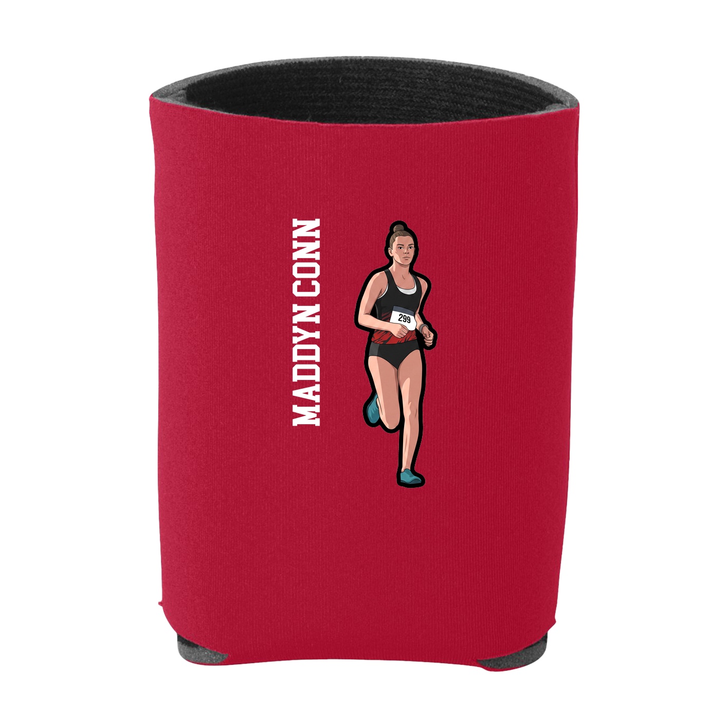Can Holder — Name Vertical in Red