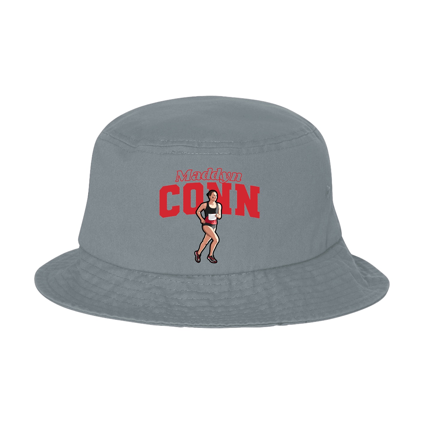 Bucket Cap — Name Arch in Grey