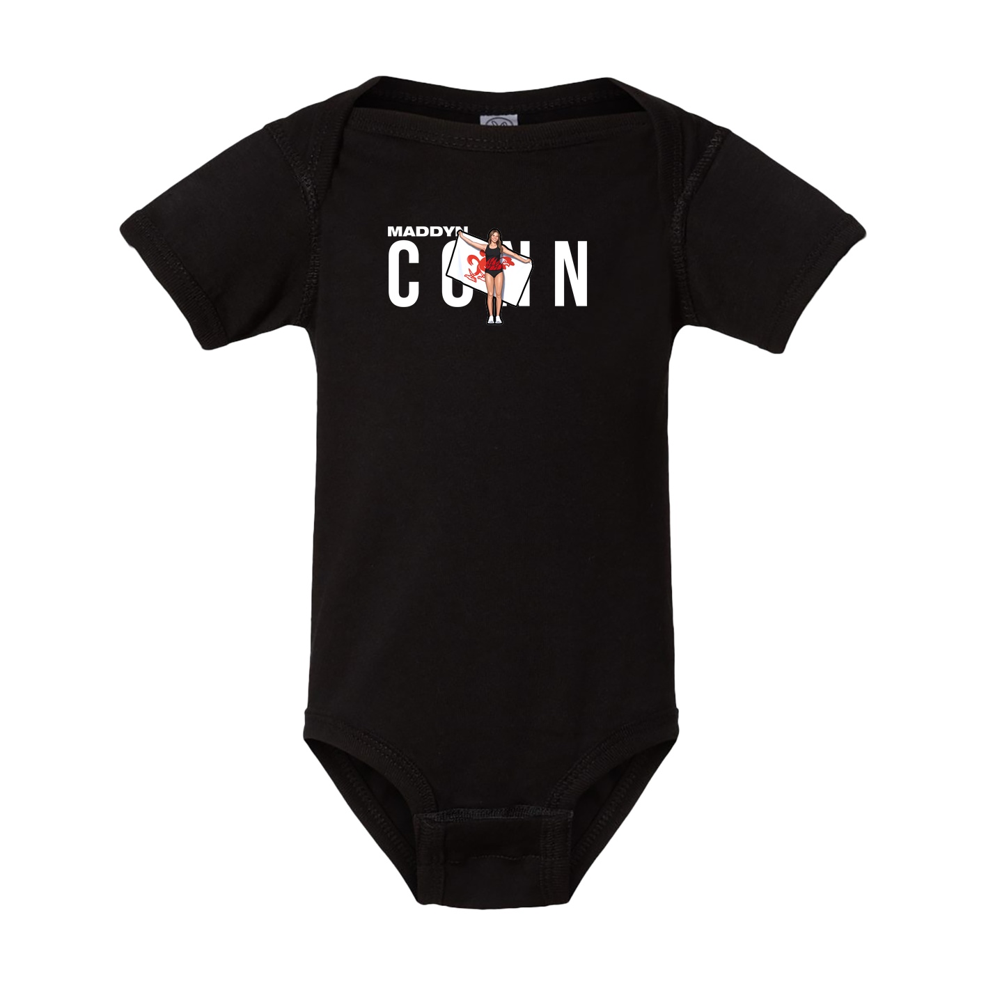 Baby Onesie — Player Name in Black