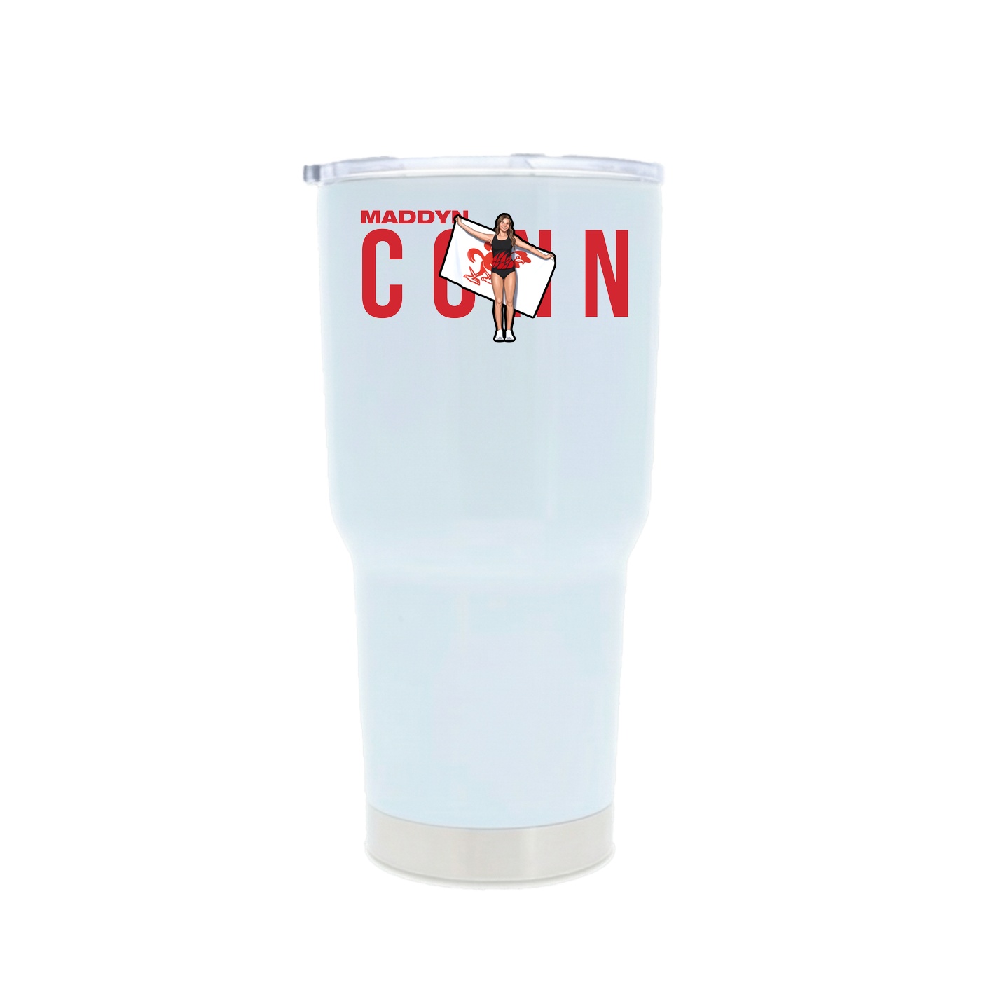 30oz Stainless Steel Tumbler — Player Name in White