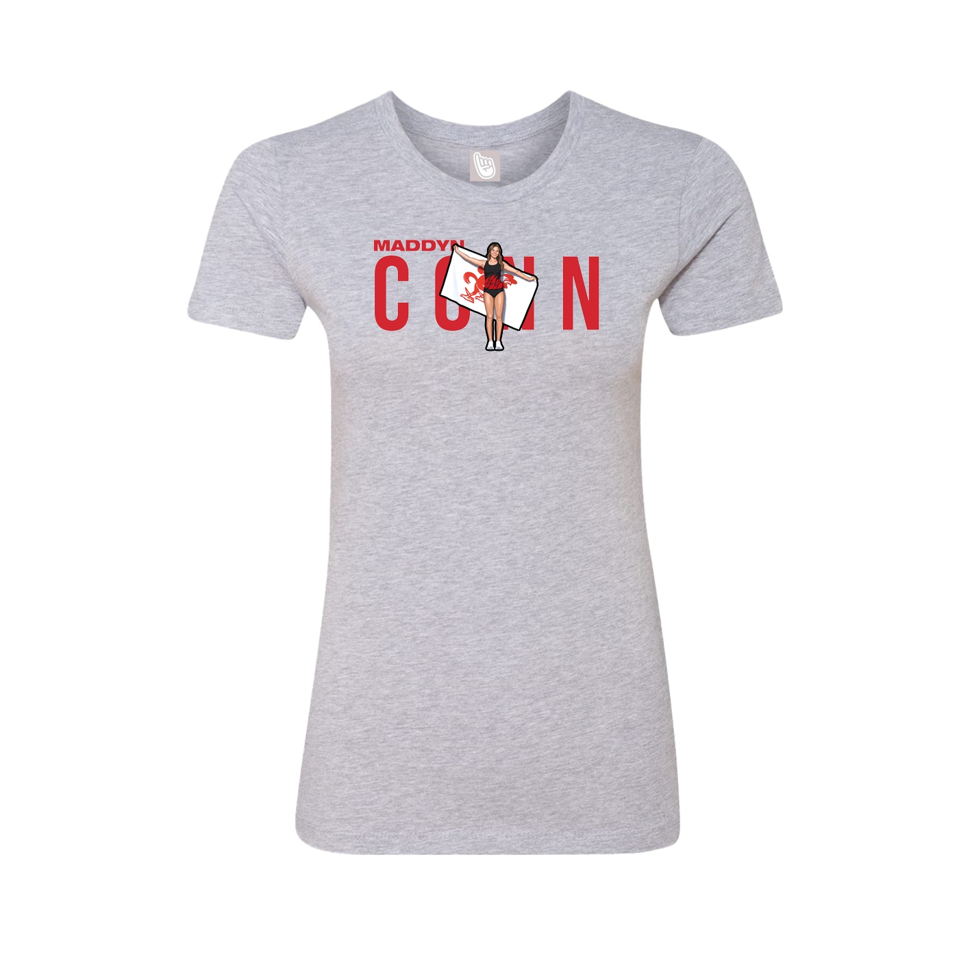 Womens Tee — Player Name in Grey