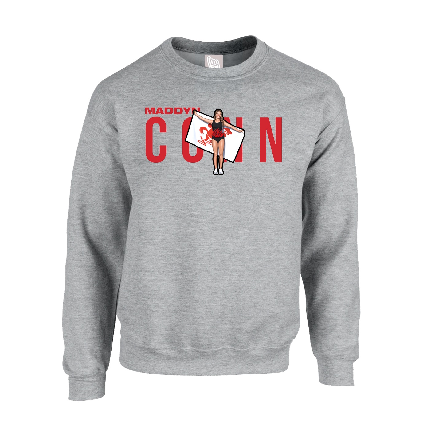 Fleece Crew — Player Name in Grey