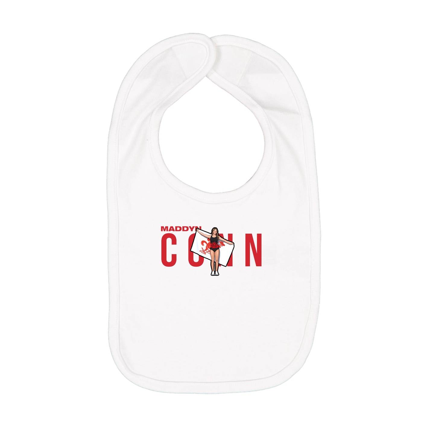 Infant Bib — Player Name in White
