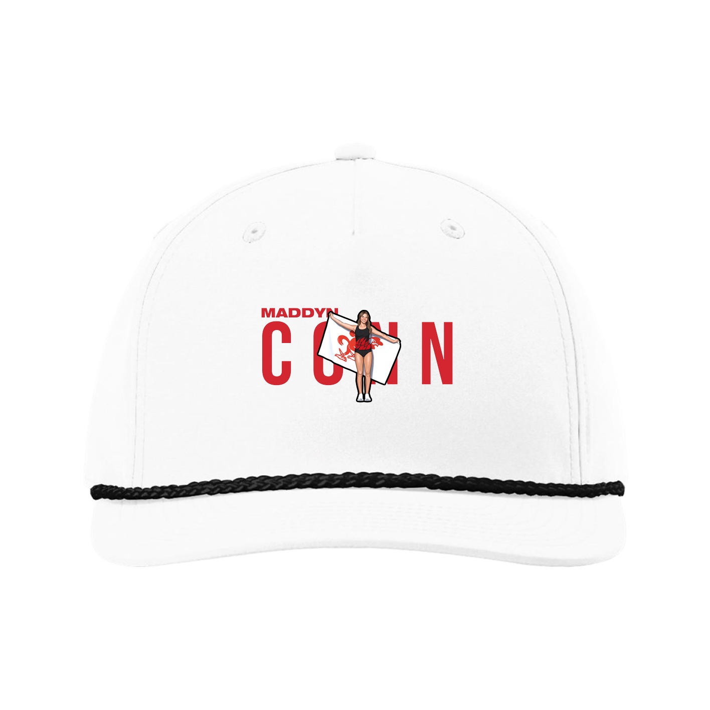 Five-Panel Classic Rope Cap — Player Name in White