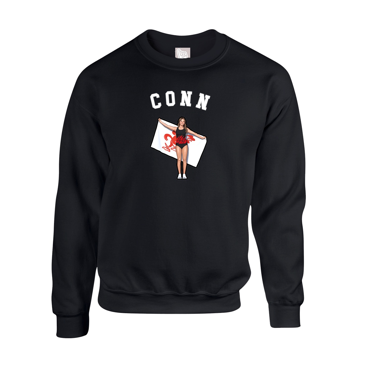 Fleece Crew — Shirsey Arch in Black