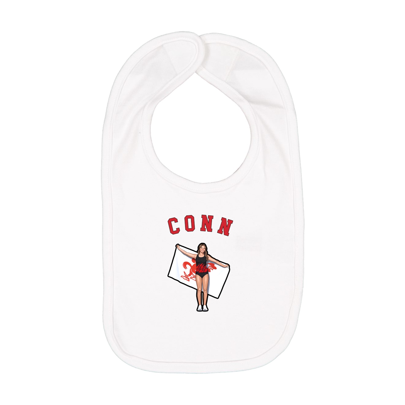 Infant Bib — Shirsey Arch in White