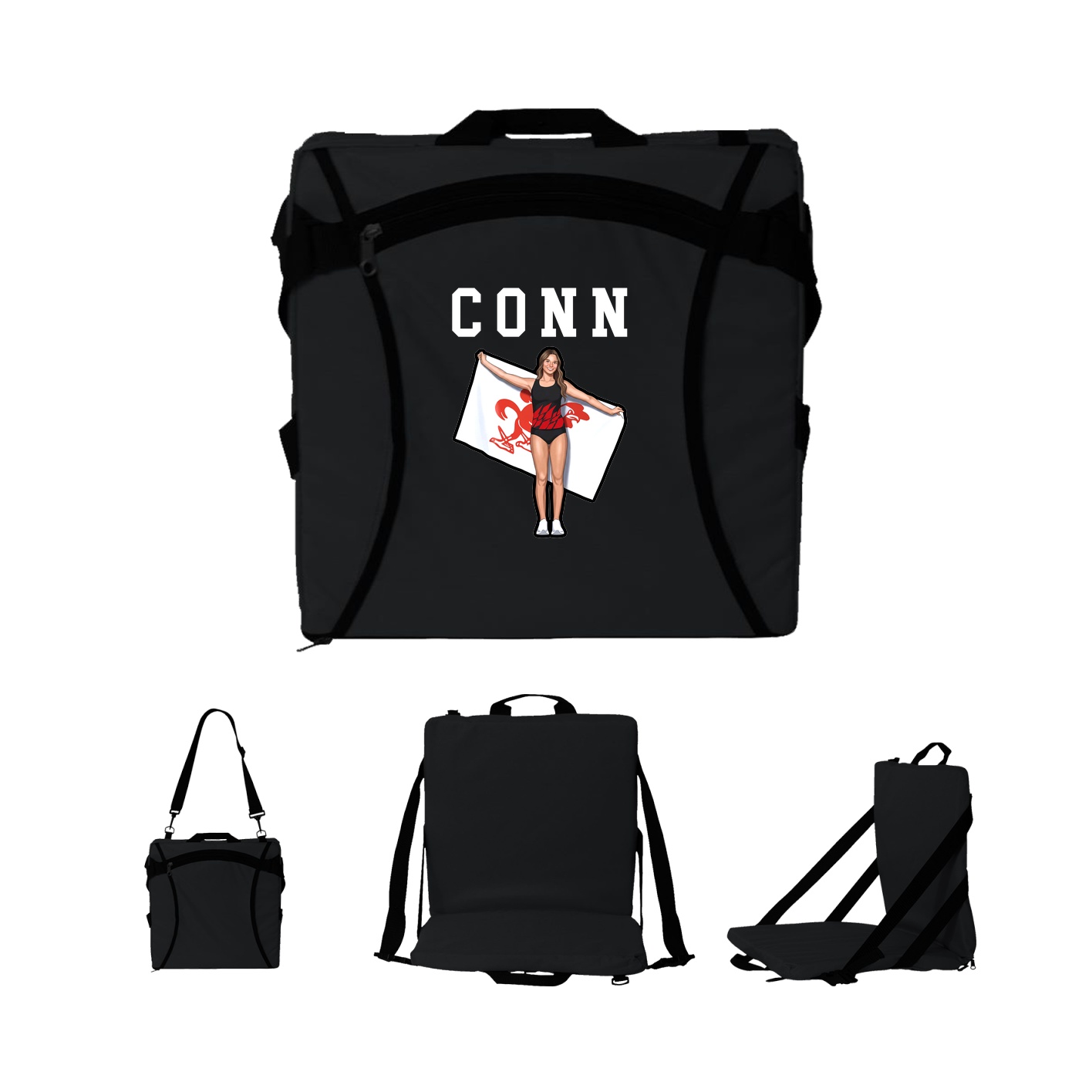Folding Stadium Seat — Shirsey in Black