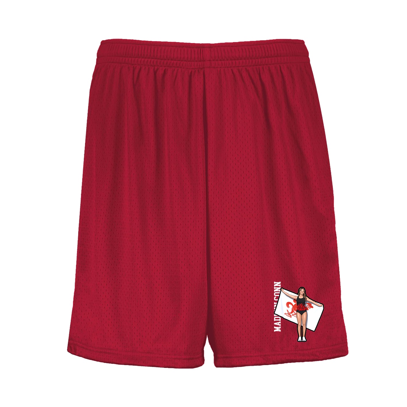 Shorts — Name Vertical in Red