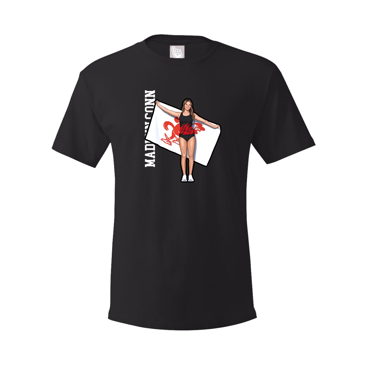 Youth Tee — Name Vertical in Black