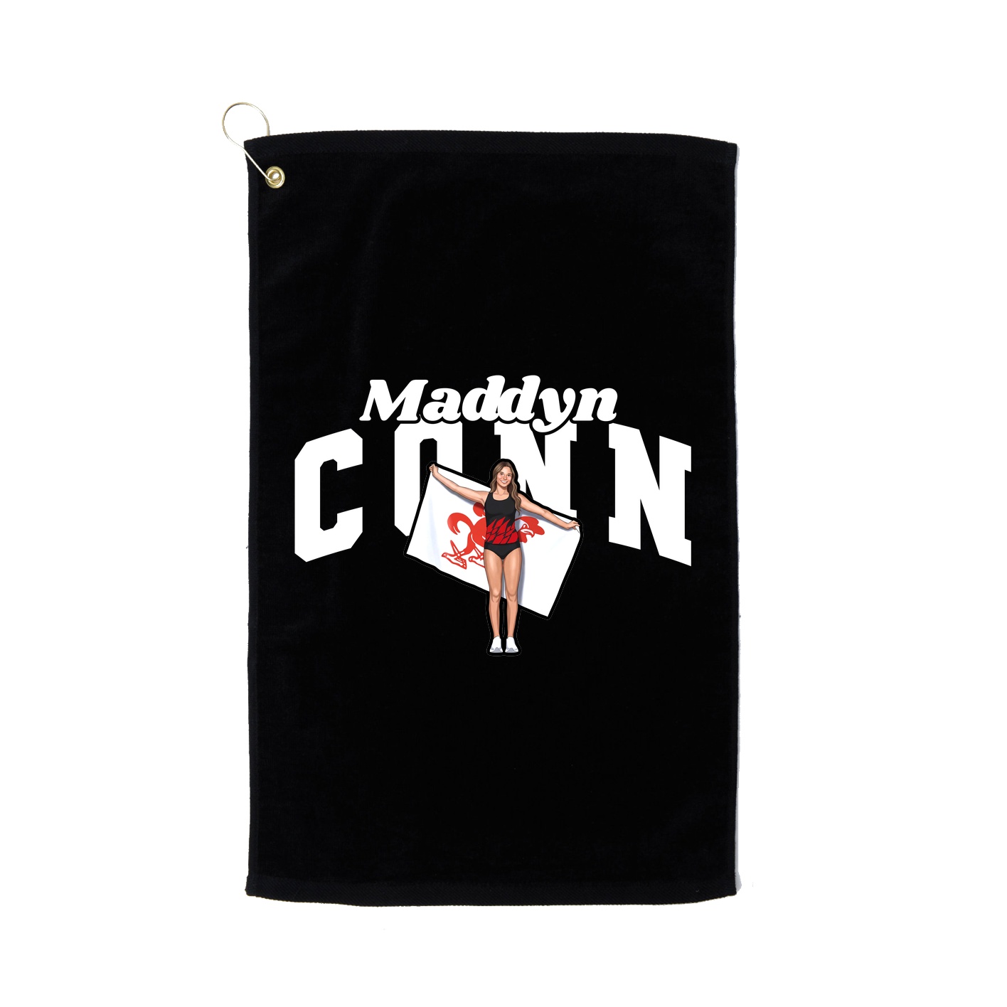 Golf Towel — Signature Arch in Black