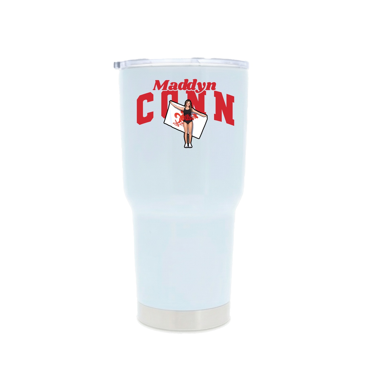 30oz Stainless Steel Tumbler — Signature Arch in White