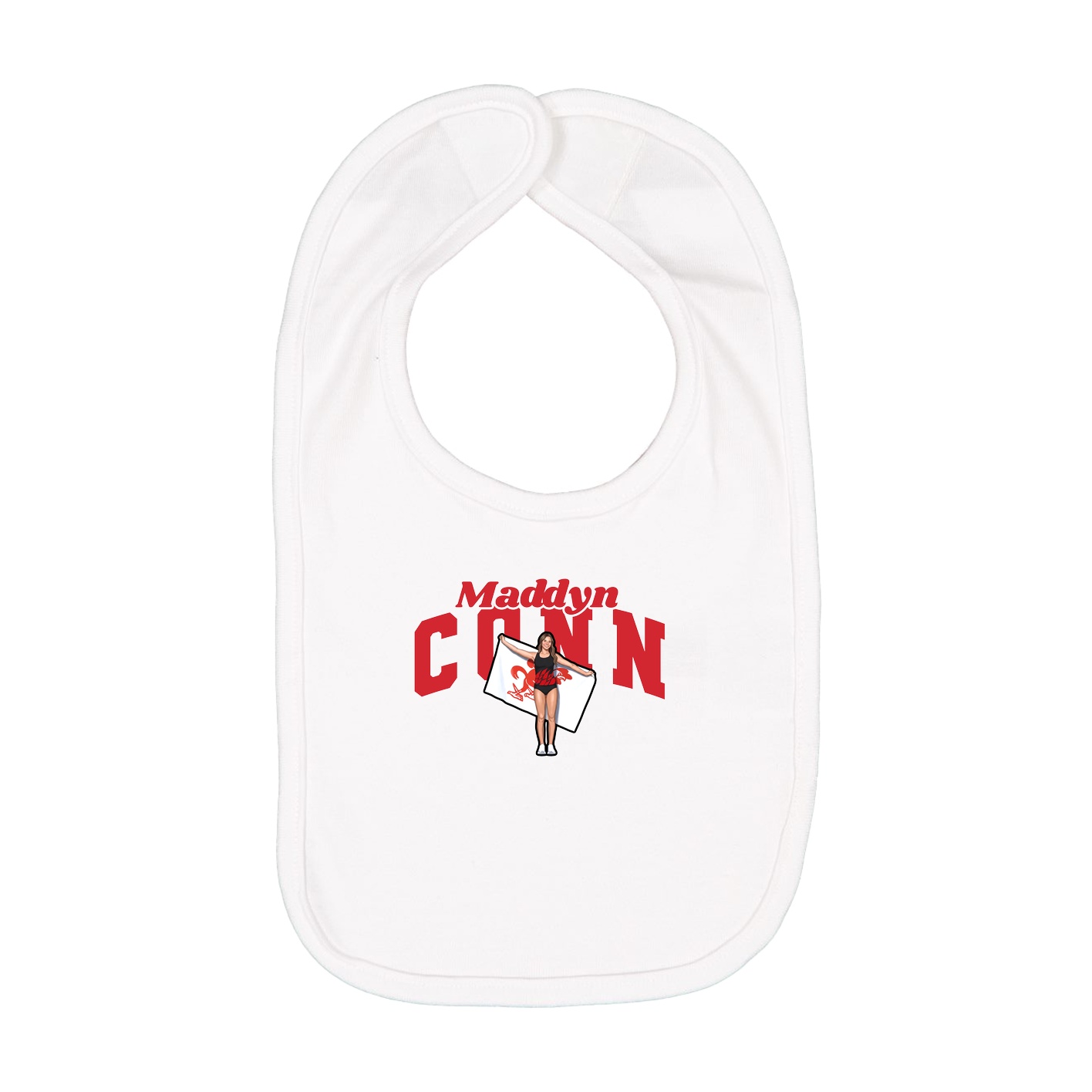 Infant Bib — Signature Arch in White