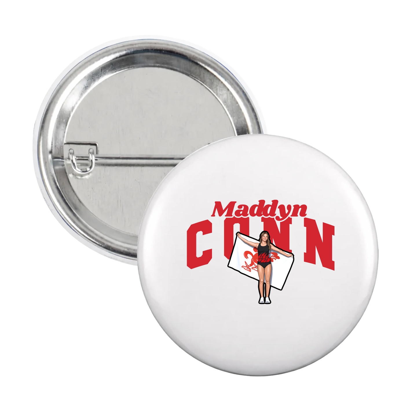 Game Day Button — Signature Arch in White