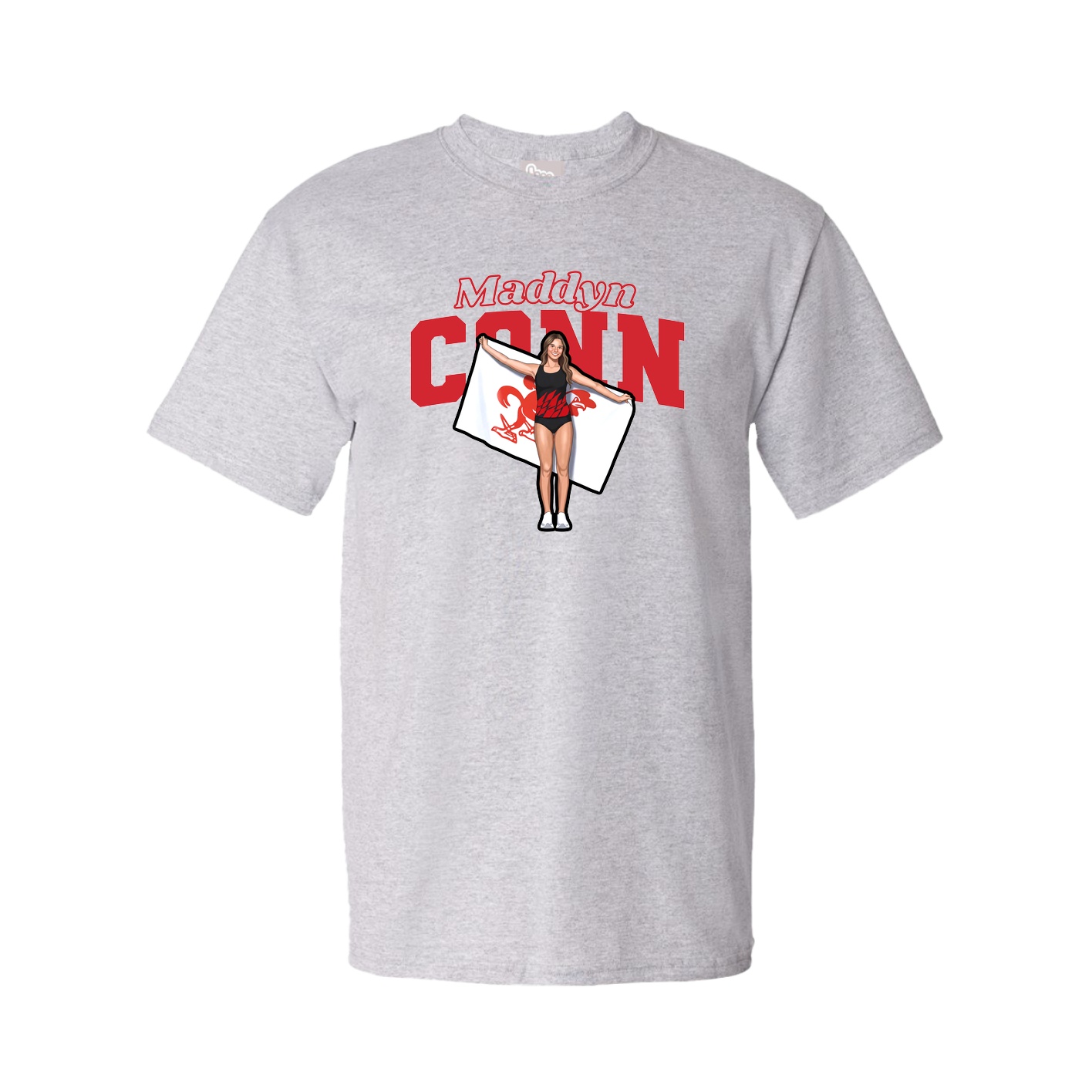 Youth Tee — Name Arch in Grey