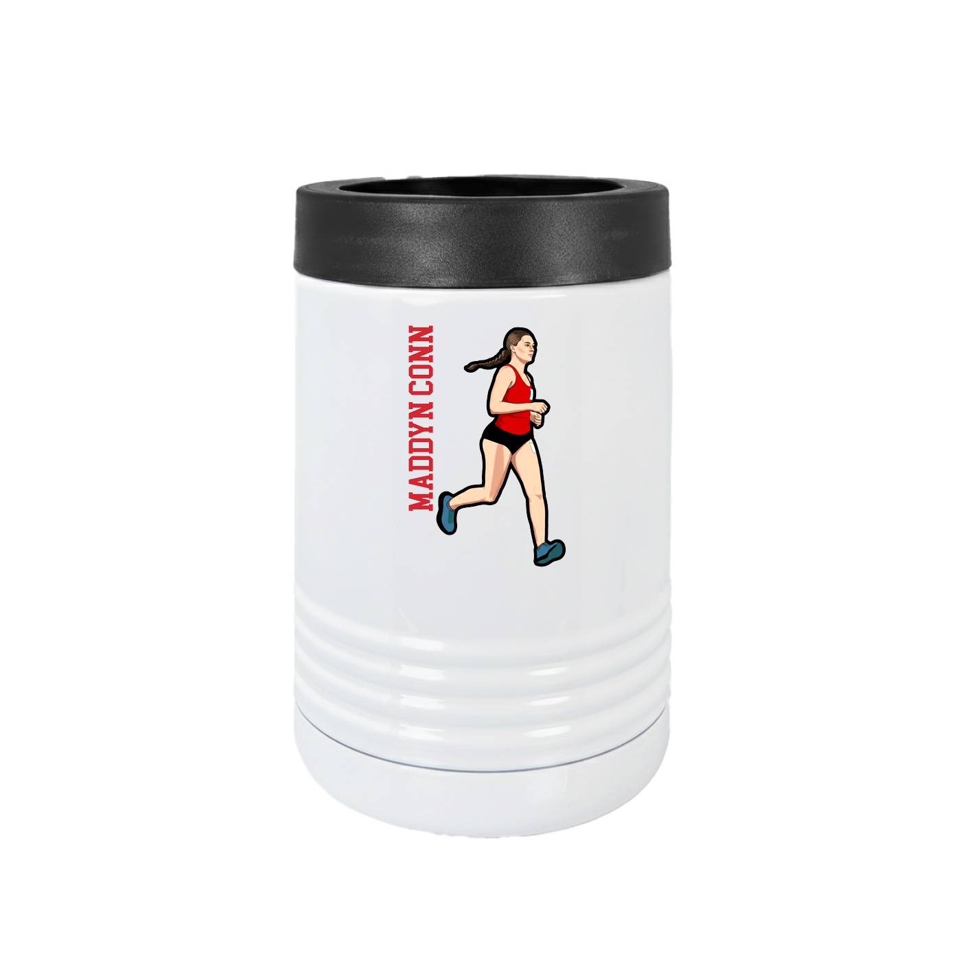 Beverage Holder — Name Vertical in White