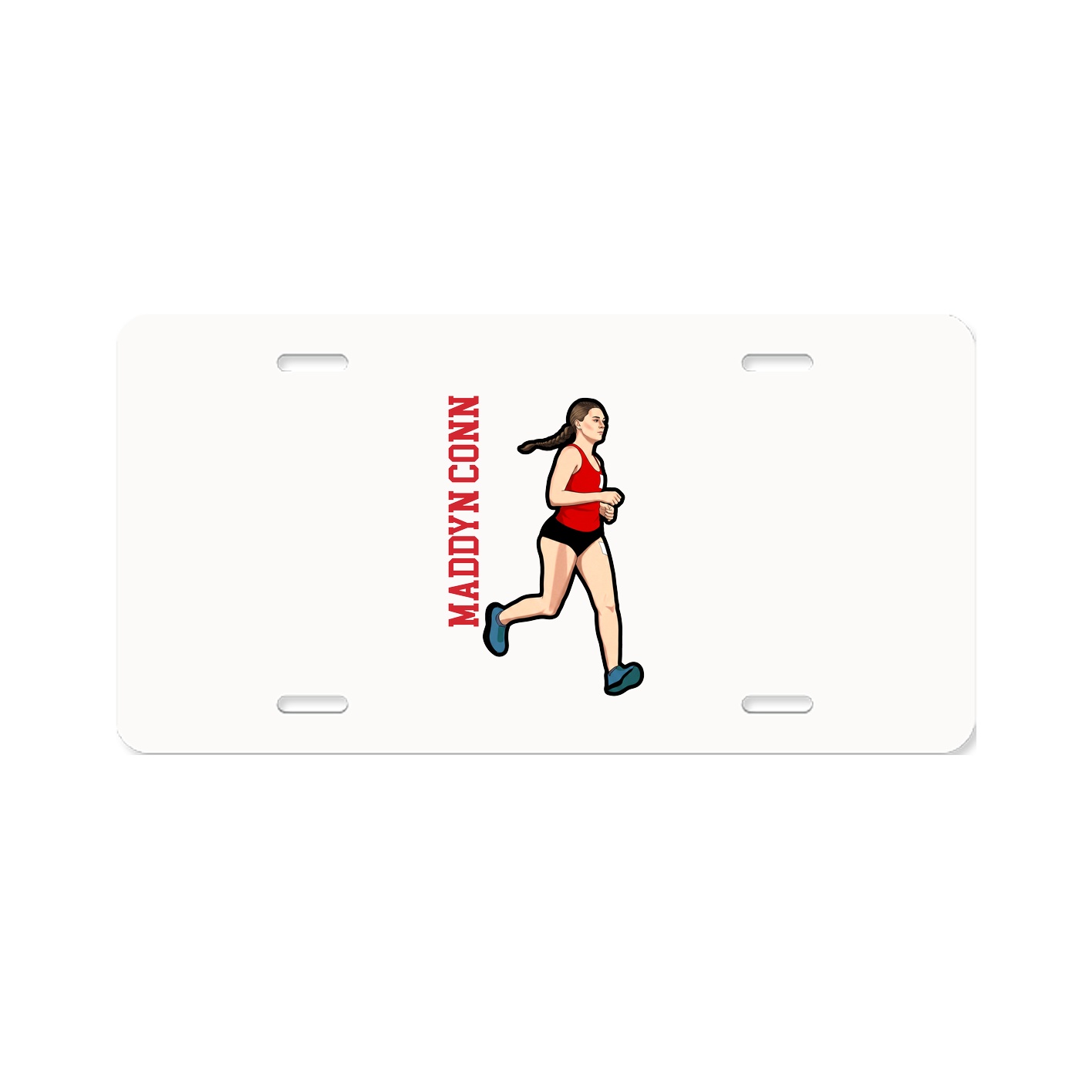 License Plate — Name Vertical in Classic