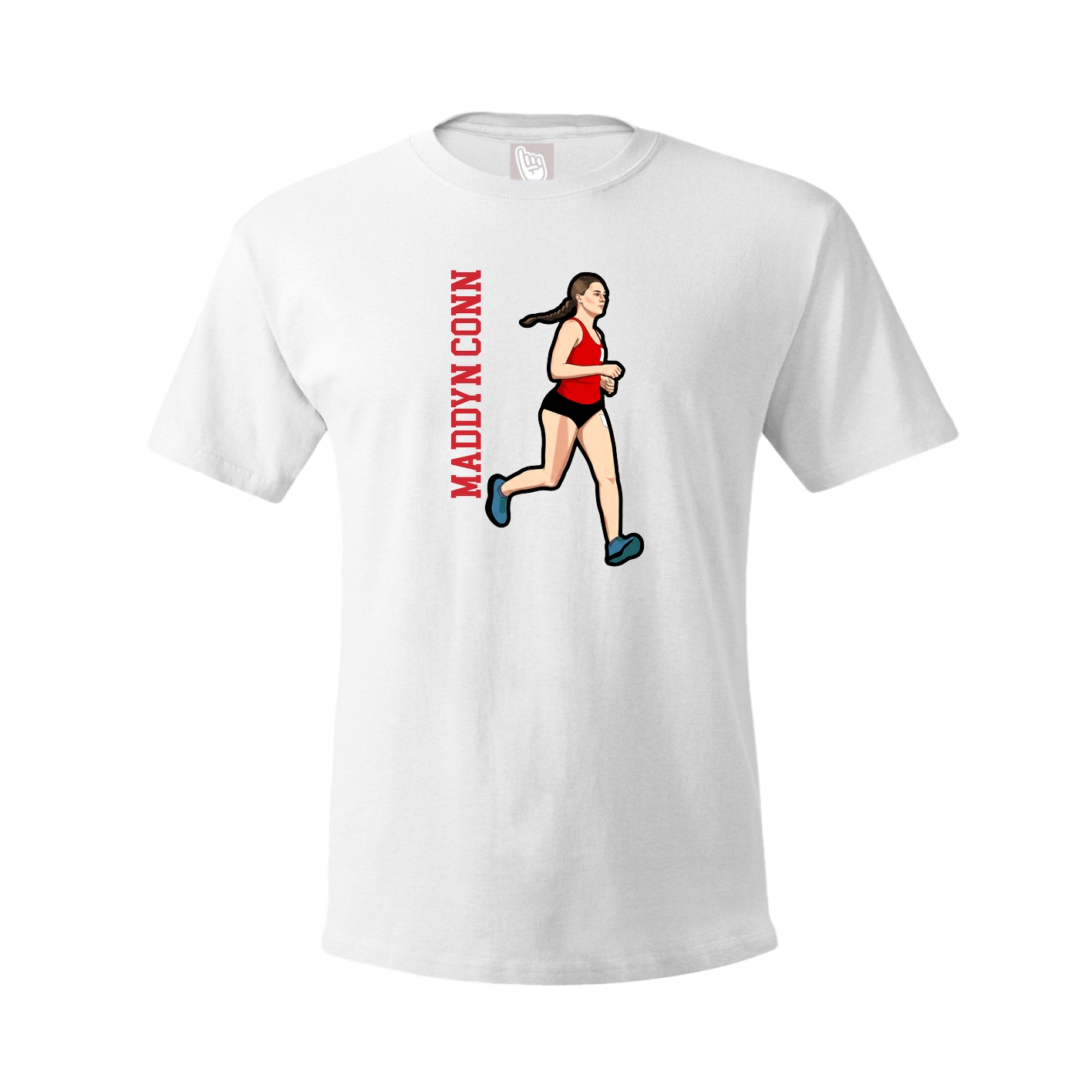 Tee — Name Vertical in White