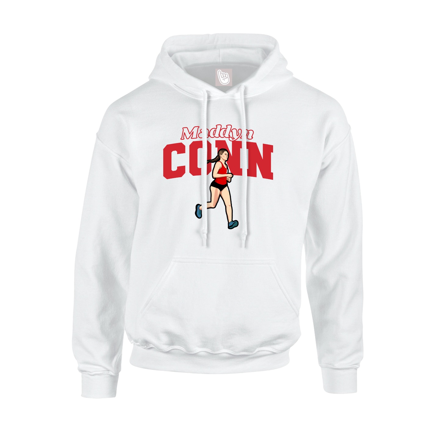 Hoodie — Name Arch in White