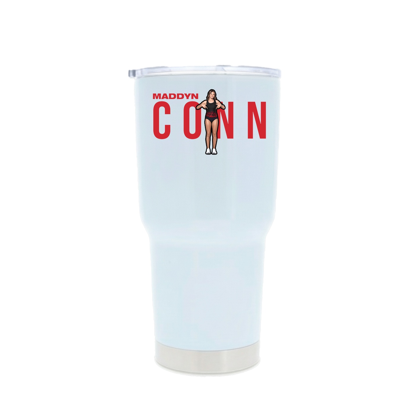 30oz Stainless Steel Tumbler — Player Name in White
