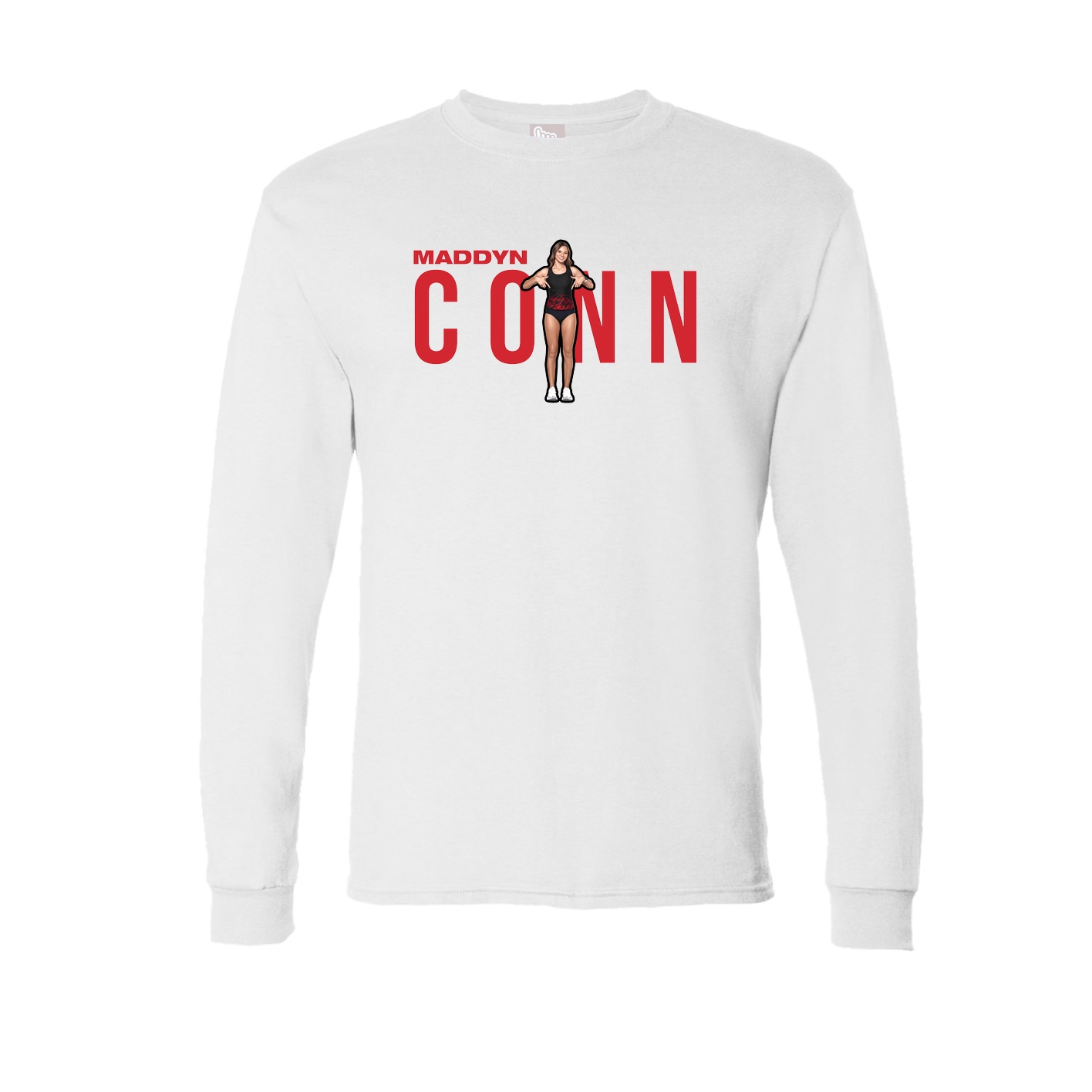 Long Sleeve Tee — Player Name in White