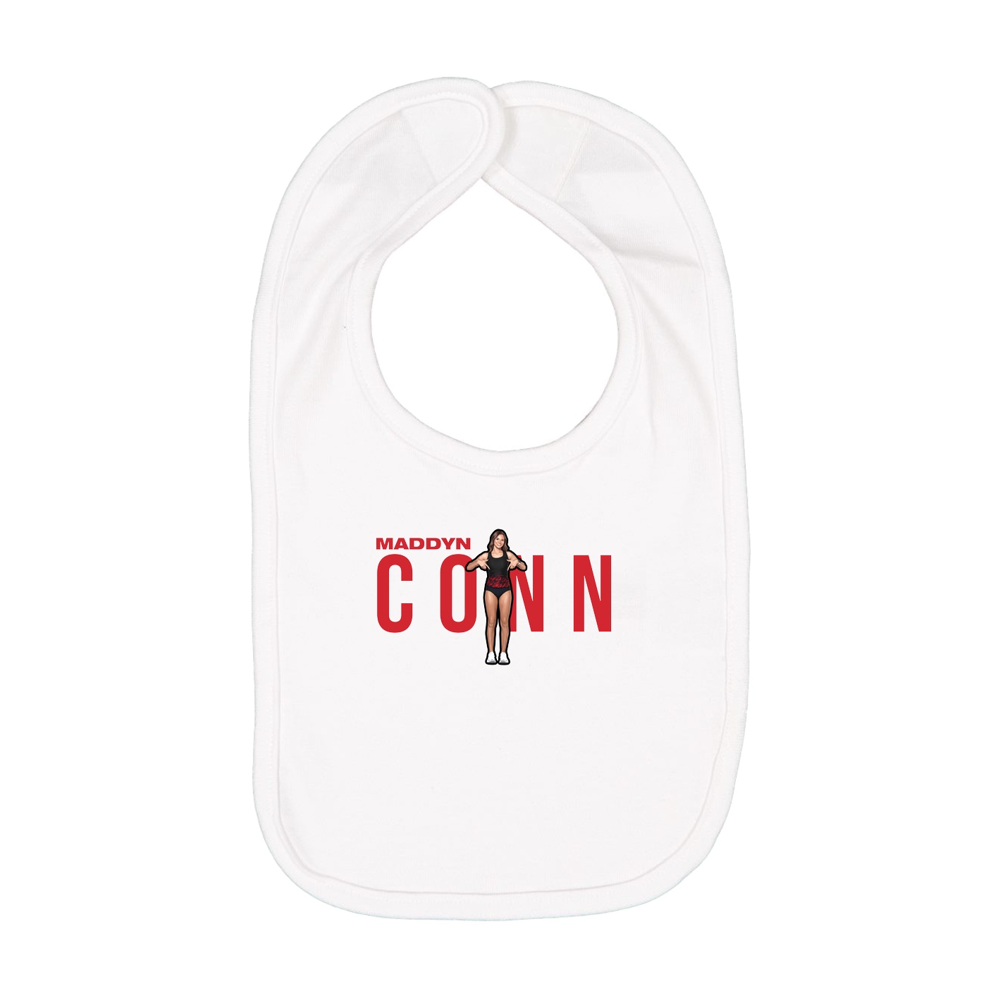 Infant Bib — Player Name in White