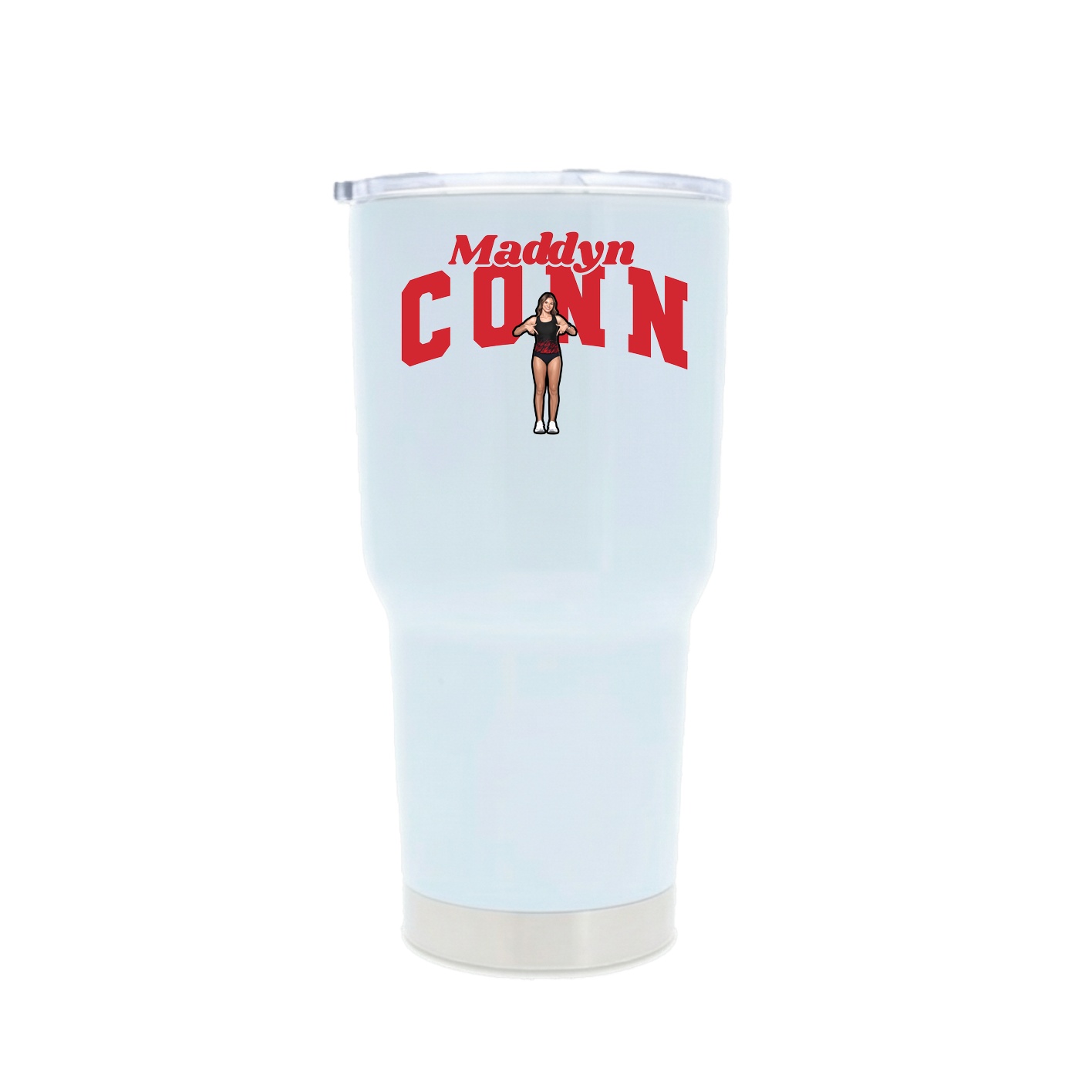 30oz Stainless Steel Tumbler — Signature Arch in White