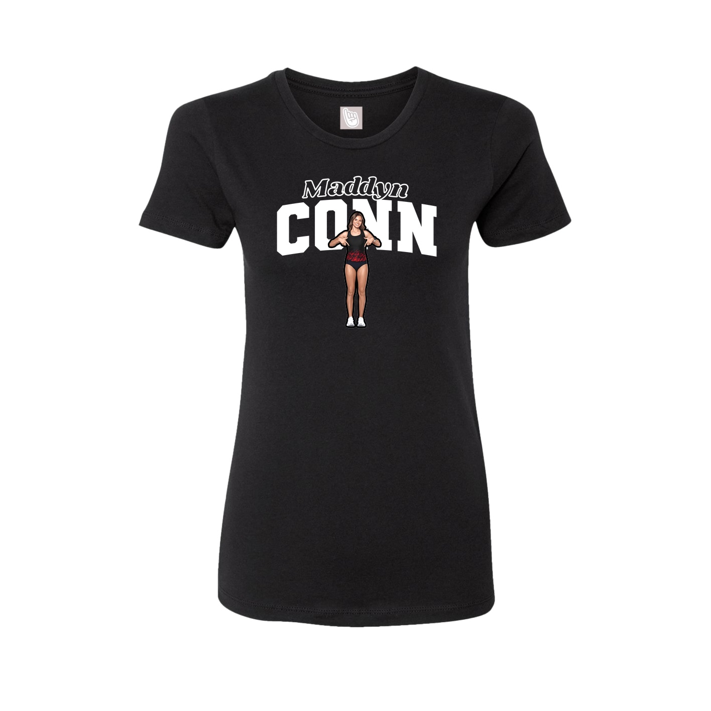 Womens Tee — Name Arch in Black
