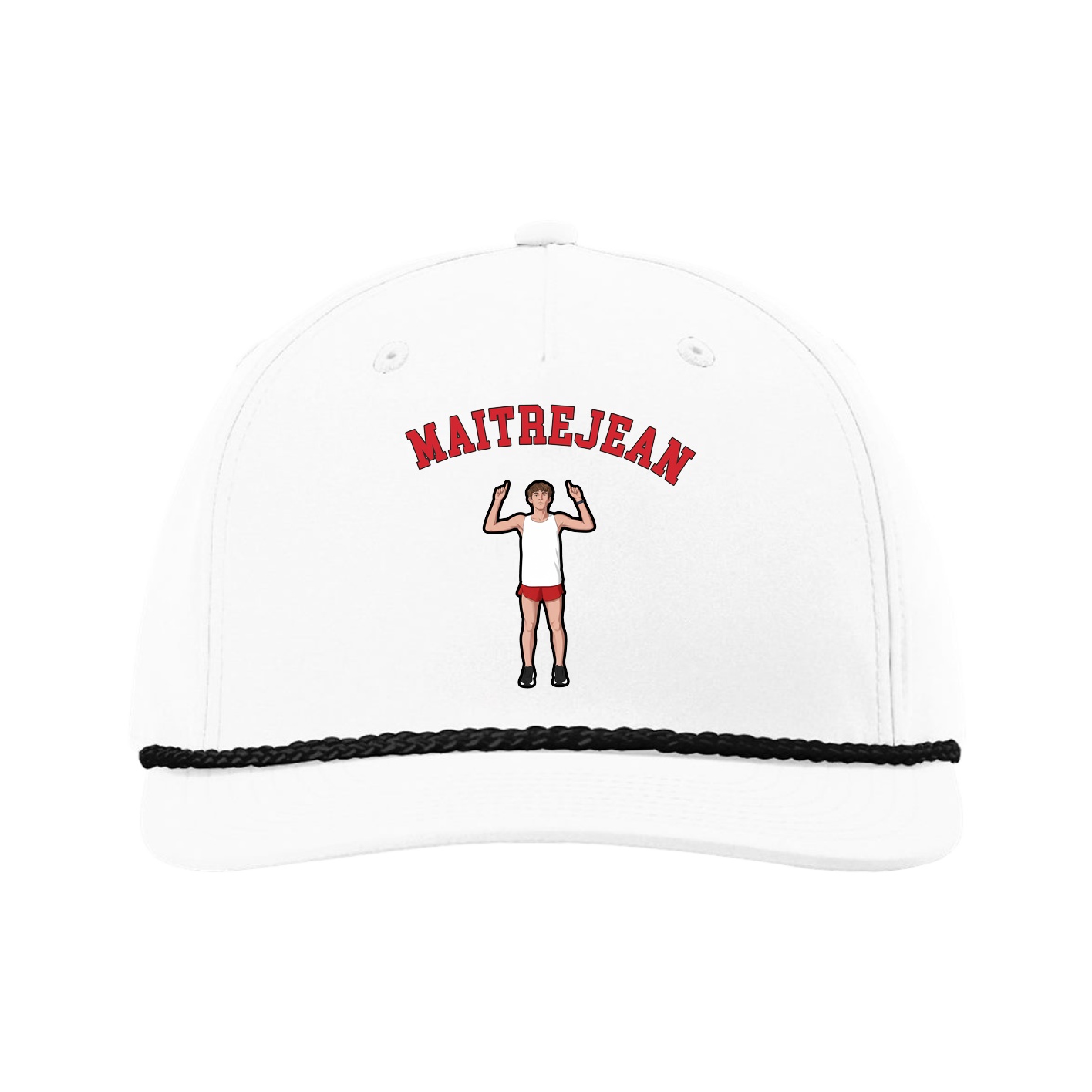 Five-Panel Classic Rope Cap — Shirsey Arch in White