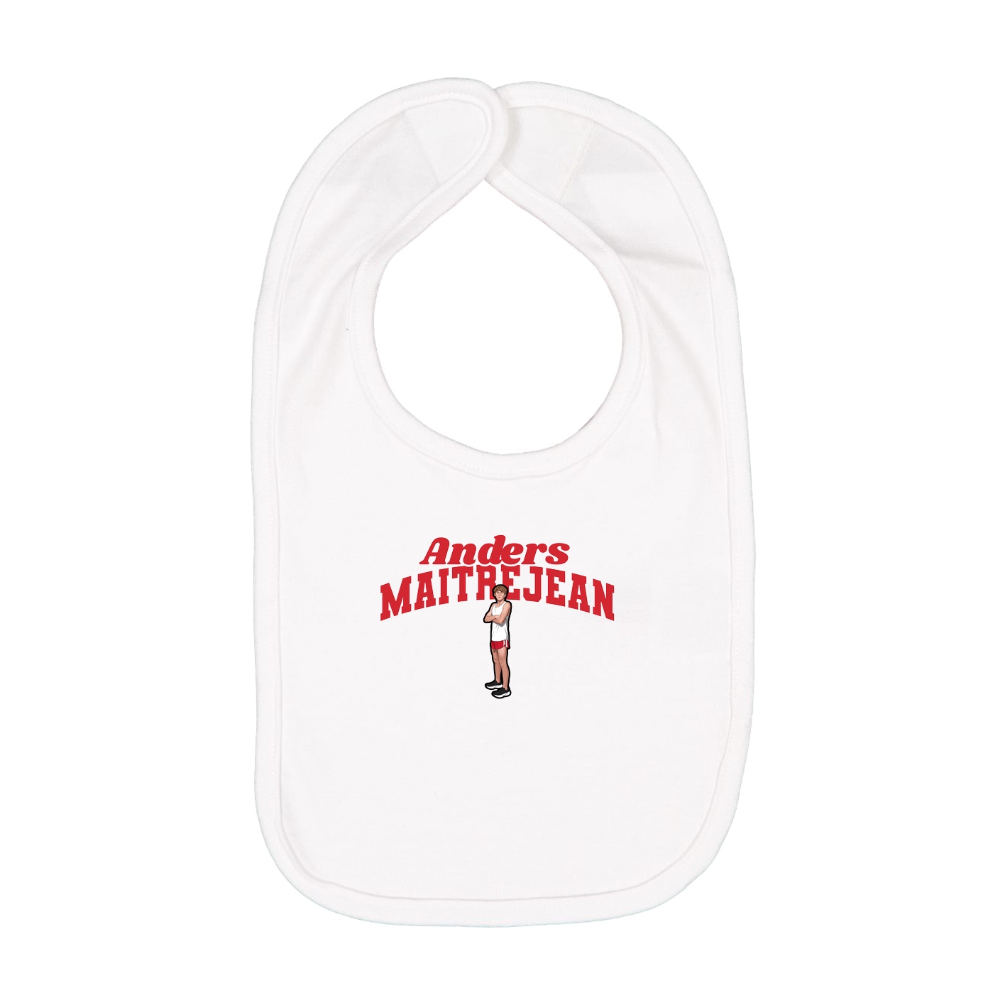 Infant Bib — Signature Arch in White