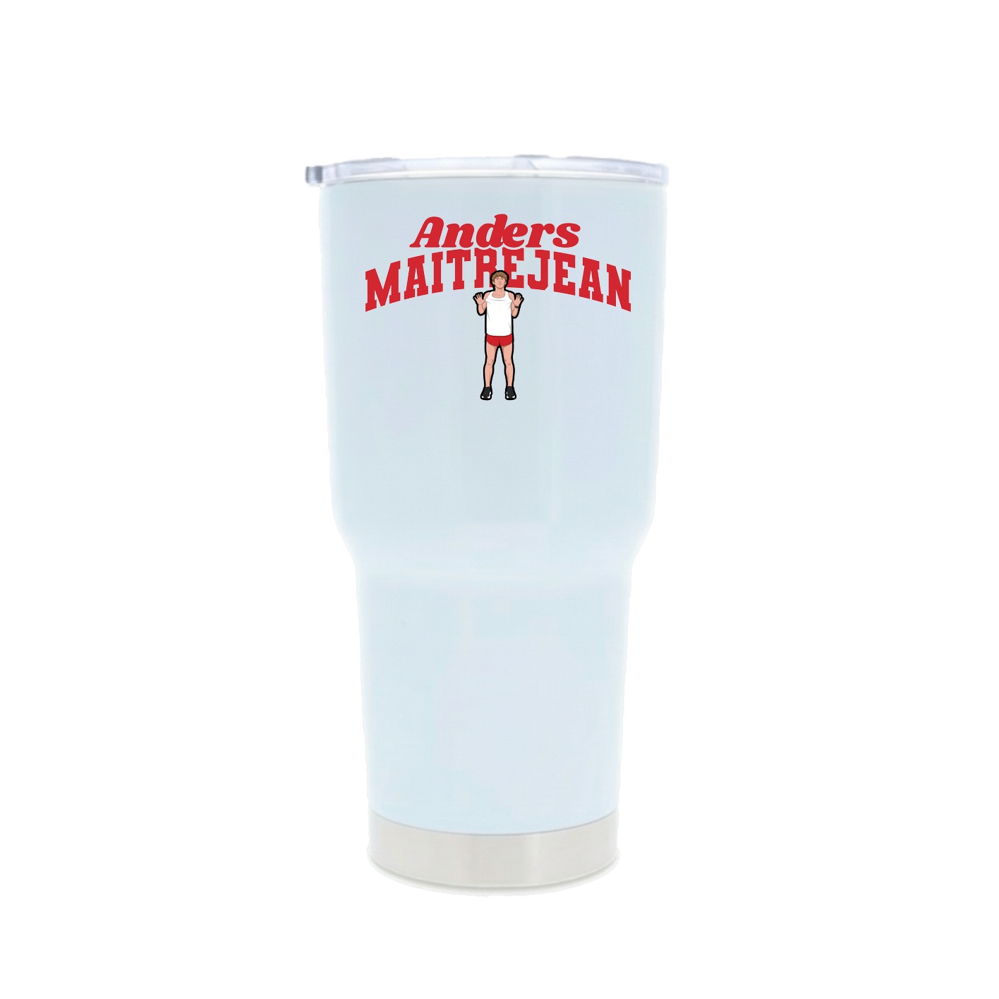 30oz Stainless Steel Tumbler — Signature Arch in White