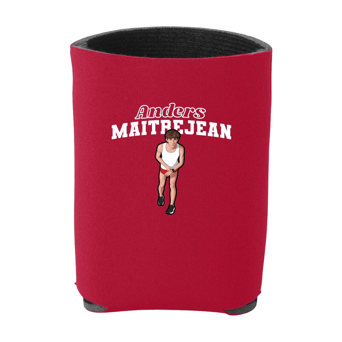 Can Holder — Name Arch in Red