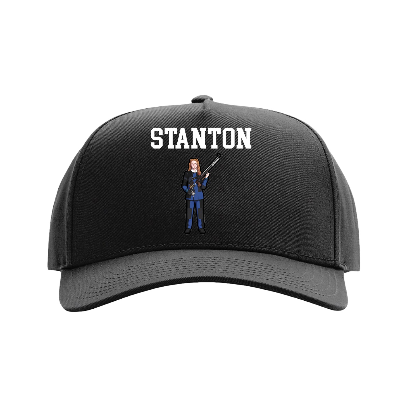 Full Fabric Five-Panel Champ Cap — Shirsey in Black