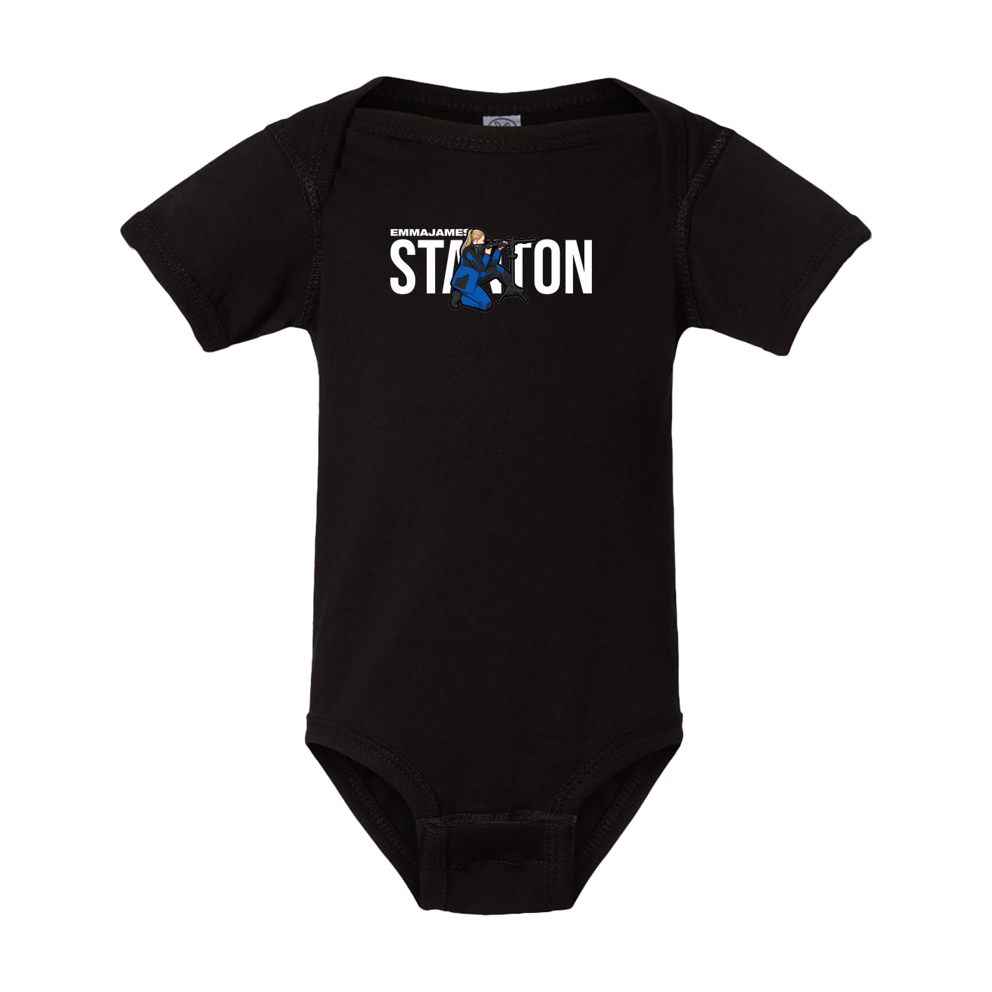 Baby Onesie — Player Name in Black