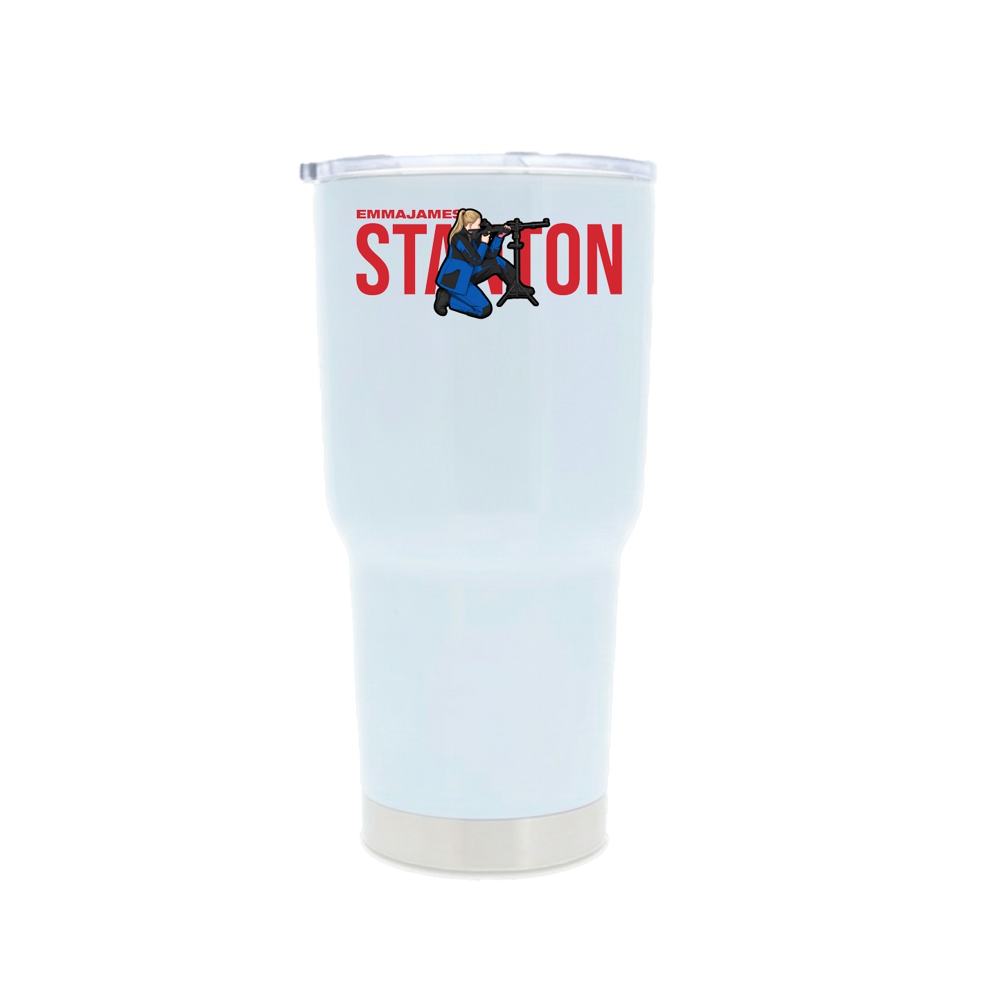 30oz Stainless Steel Tumbler — Player Name in White