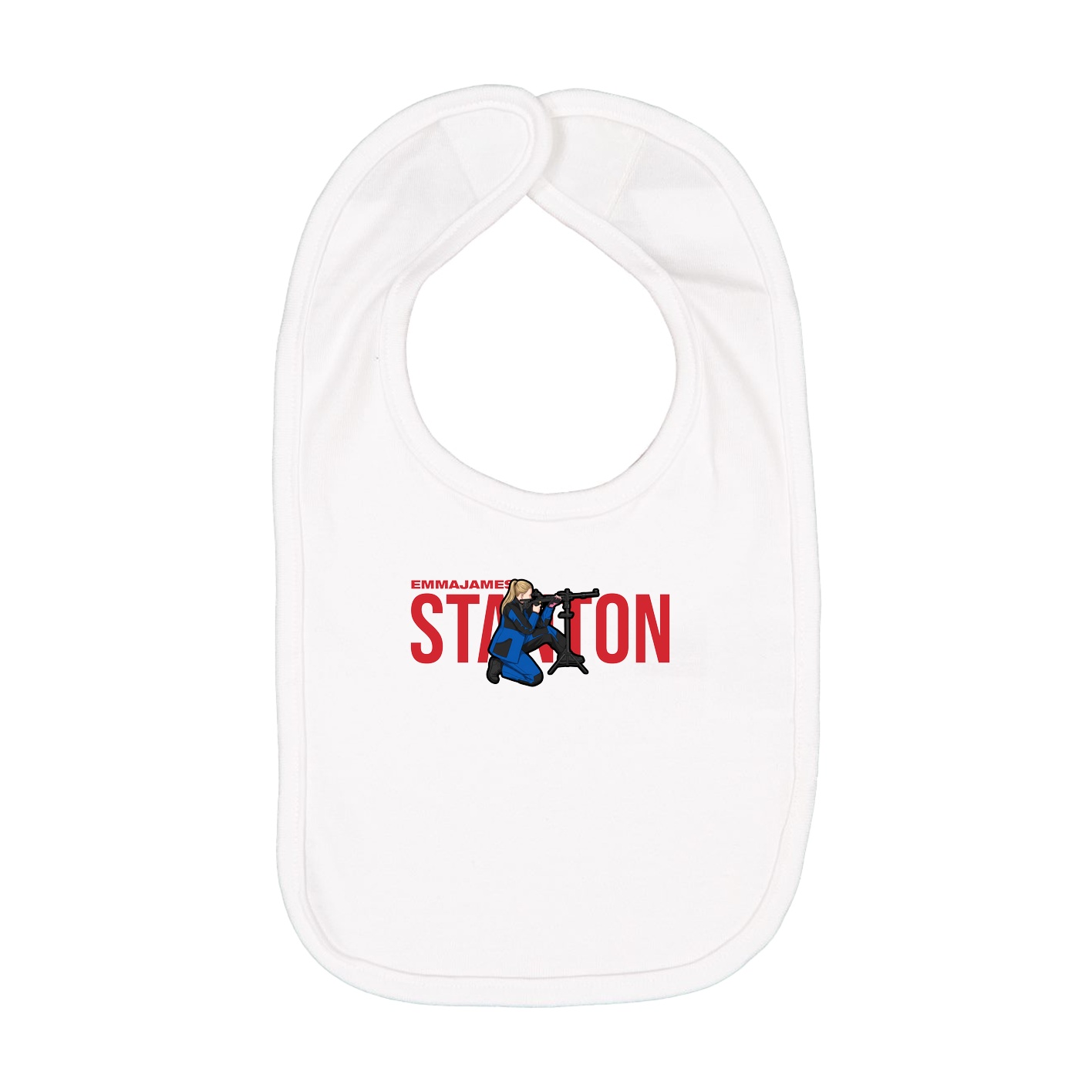 Infant Bib — Player Name in White