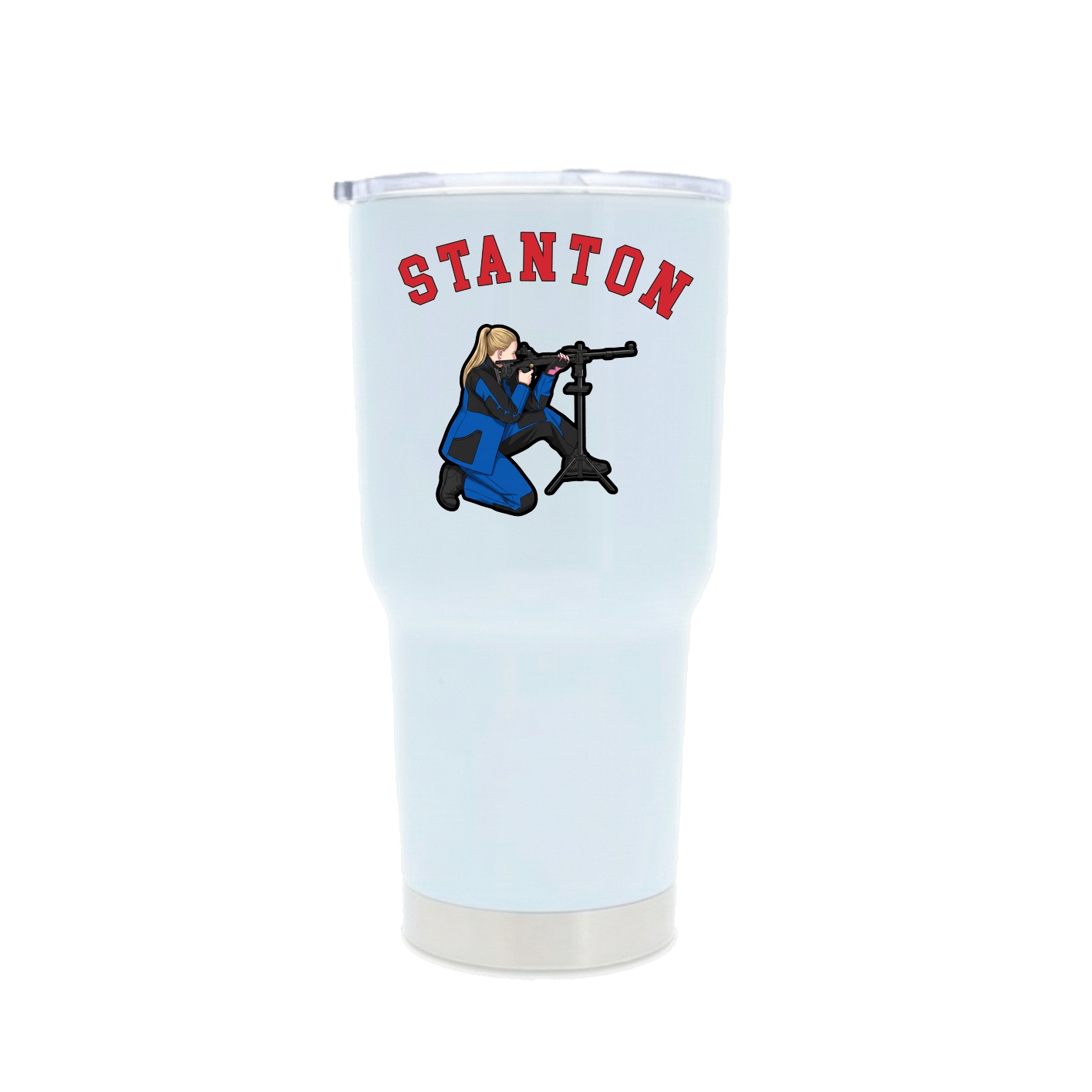 30oz Stainless Steel Tumbler — Shirsey Arch in White