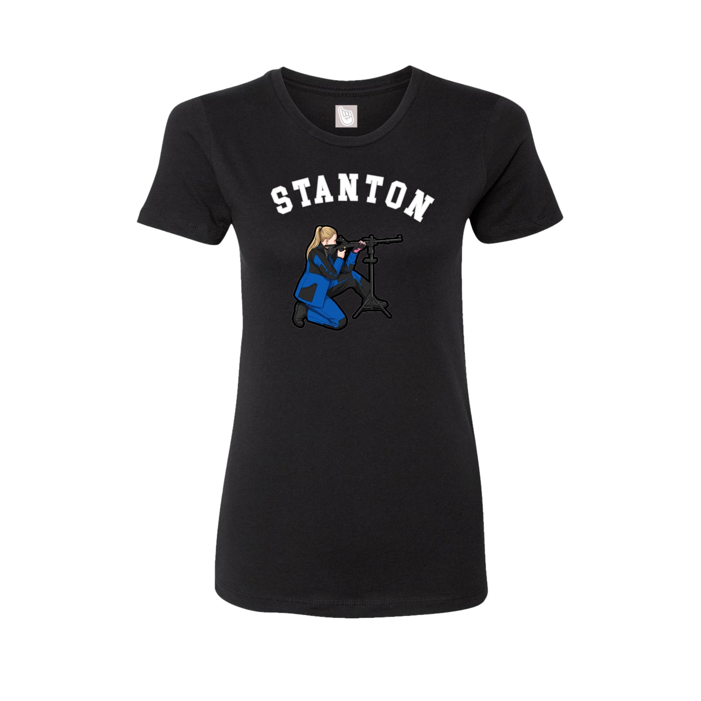 Fitted Women's Tee — Shirsey Arch in Black