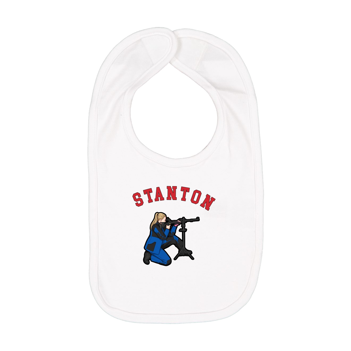 Infant Bib — Shirsey Arch in White