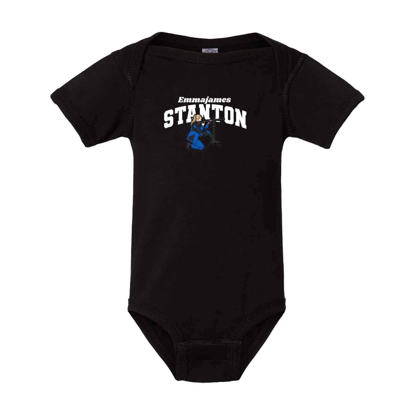 Baby Onesie — Signature Arch in Black