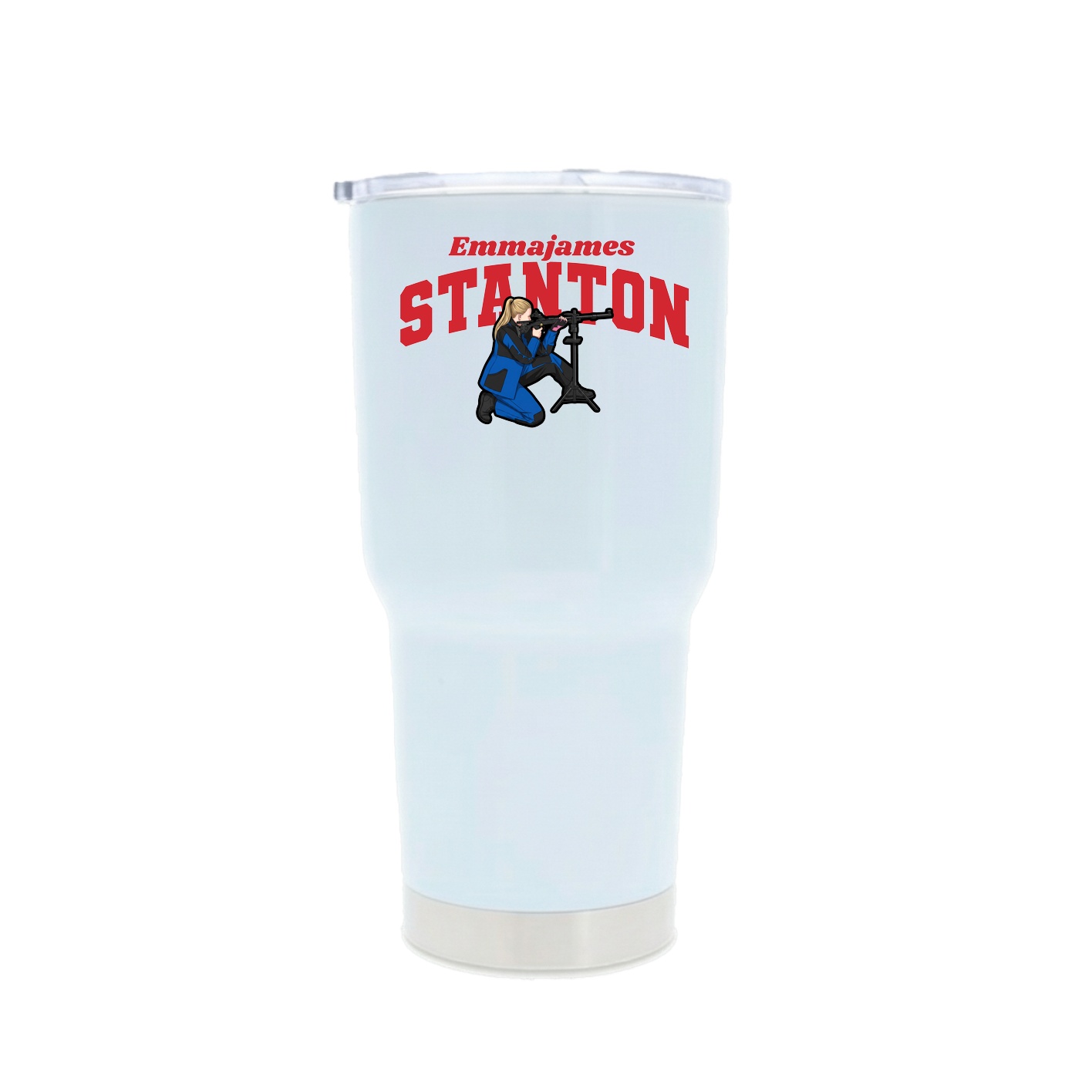 30oz Stainless Steel Tumbler — Signature Arch in White