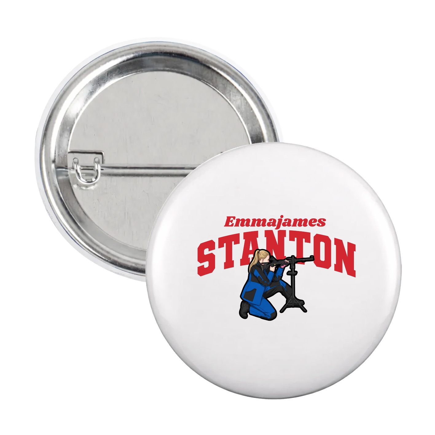 Game Day Button — Signature Arch in White
