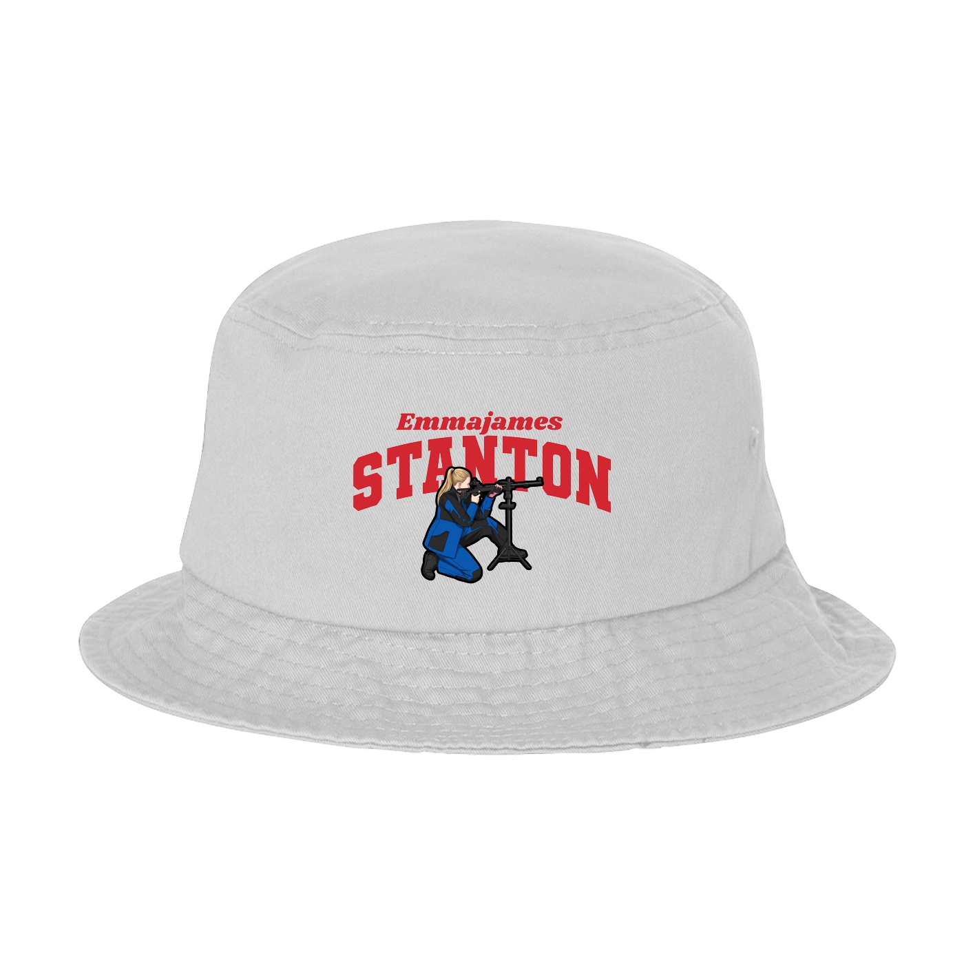 Bucket Cap — Signature Arch in White